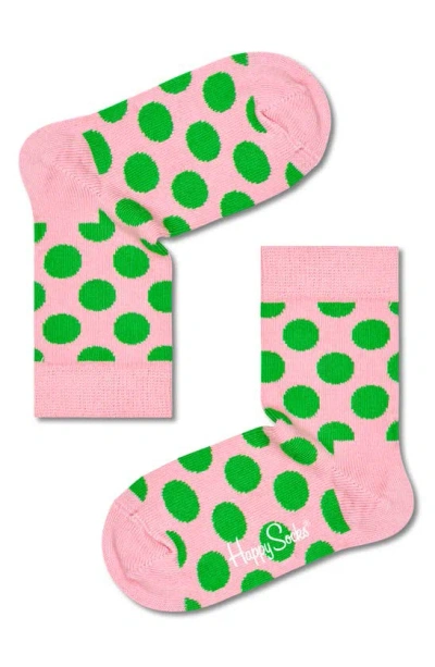 Happy Socks Kids' Over The Rainbow 3-pack Cotton Blend Sock Gift Set In Pink