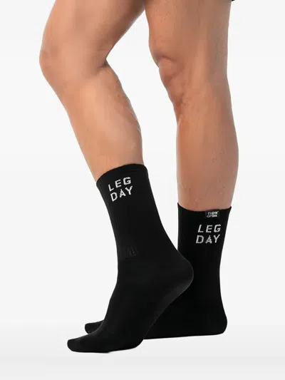 Happy Socks Leg Day Socks In Black