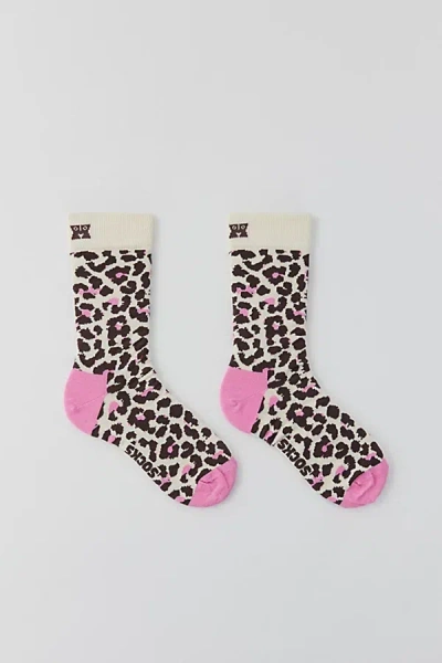 Happy Socks Leo Leopard Print Crew Sock In Leopard, Women's At Urban Outfitters
