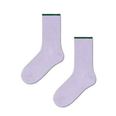 Happy Socks Light Purple Mariona Crew Socks