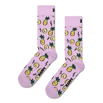 Happy Socks Light Purple Pineapple Socks