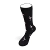 Happy Socks Lite Animals Mens 1 Pair Crew Socks In Black