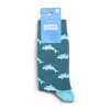 Happy Socks Lite Animals Mens 1 Pair Crew Socks In Blue
