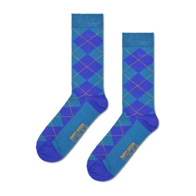 Happy Socks Lite Argyle Mens 1 Pair Crew Socks In Multi