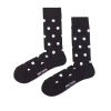 Happy Socks Lite Dot Mens 1 Pair Crew Socks In Black