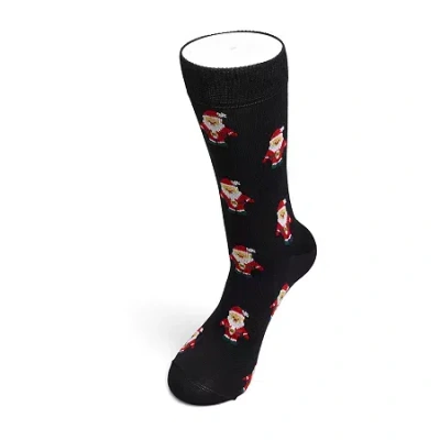 Happy Socks Lite Holiday Mens 1 Pair Crew Socks In Black