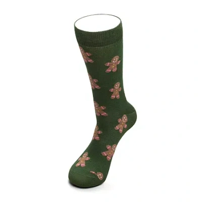 Happy Socks Lite Holiday Mens 1 Pair Crew Socks In Green