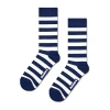 Happy Socks Lite Stripes Mens 1 Pair Crew Socks In Blue