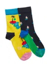Happy Socks Little Boy's & Boy's 2-pack Printed Crew Socks