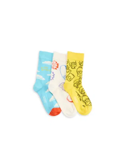 Happy Socks Little Kid's 3-pack Socks In Yellow