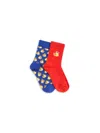 HAPPY SOCKS LITTLE KID'S & KID'S 2-PACK DUCK PATTERN CREW SOCKS