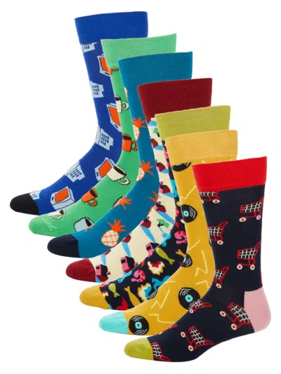 Happy Socks Babies' Men's 7-pack Seven Days Of The Week Assorted Socks Gift Set In Multi