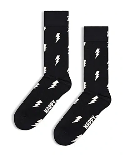 Happy Socks Men's Flash Socks In Black