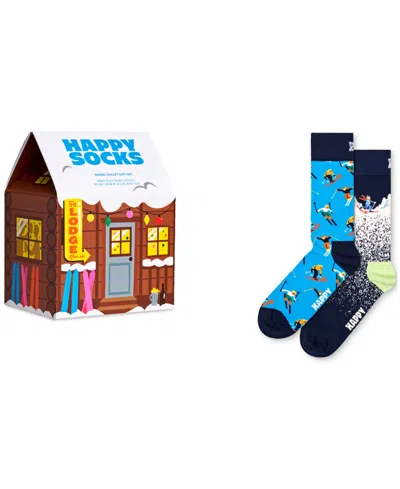 HAPPY SOCKS MEN'S SKIING CHALET SOCKS GIFT SET, PACK OF 2
