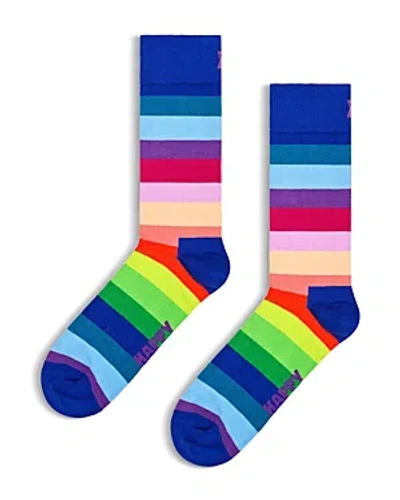 Happy Socks Men's Striped Socks In Blue