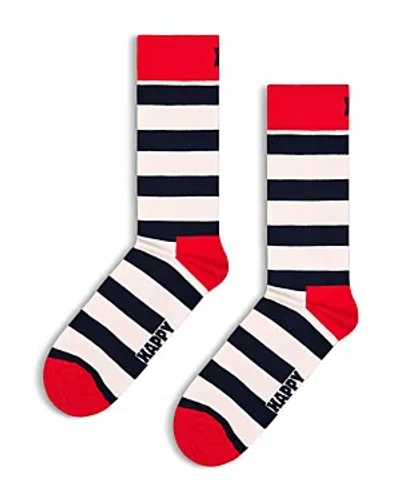 Happy Socks Men's Striped Socks In White