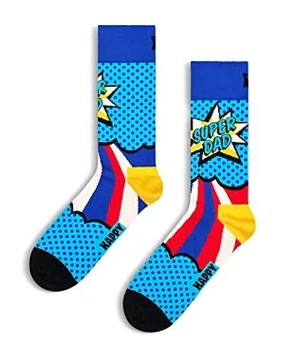 Happy Socks Men's Super Dad Socks In Blue Combo