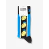 Happy Socks Mens  Lemons Cotton-blend Socks