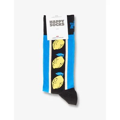 Happy Socks Mens  Lemons Cotton-blend Socks
