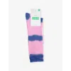 Happy Socks Mens Tie-dye Cotton-blend Crew Socks Pink In Pink