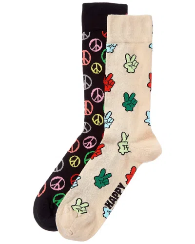 Happy Socks Peace Socks Gift Set In Multi