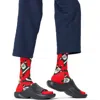 Happy Socks Santa Cotton Blend Crew Socks In Red