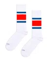 Happy Socks Simple Stripe Sneaker Socks In White