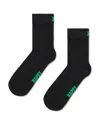 Happy Socks Solid 1/2 Crew Socks In Black