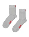 Happy Socks Solid 1/2 Crew Socks In Grey