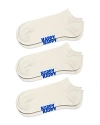 Happy Socks Solid Ankle Socks, Pack Of 3 In White