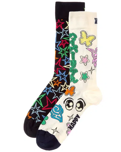 Happy Socks Spinning Wheel Socks Gift Set In Multi
