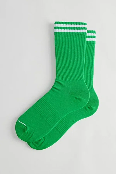 Happy Socks Striped Sneaker Crew Sock In Green, Men's At Urban Outfitters