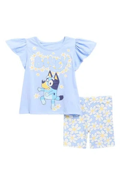 Happy Threads Babies'  Kids' Bluey Floral Top & Shorts Set