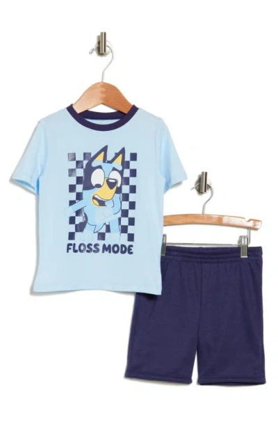 Happy Threads Kids' Bluey Floss Mode Graphic T-shirt & Shorts Set