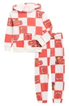 Happy Threads Kids' Cars Hoodie & Joggers Set In Red