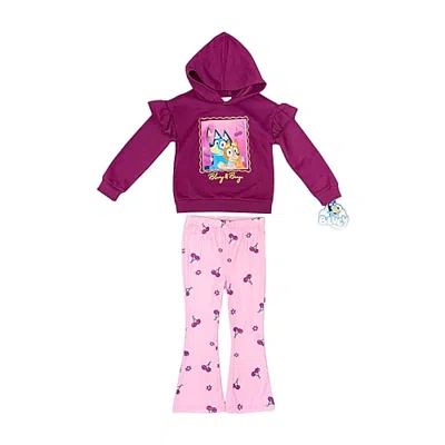 Happy Threads Babies' Toddler Girls Bluey 2-pc. Pant Set In Purple
