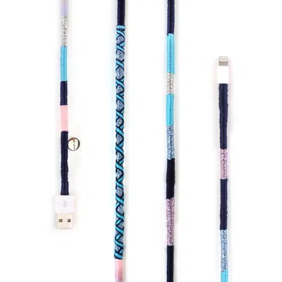 Happy-nes Blue Gigi 1m Lightning Cable For Iphone In Animal Print