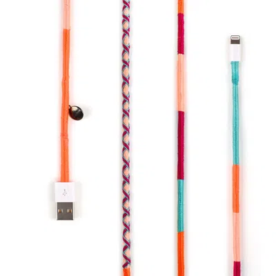 Happy-nes Pink / Purple Marshmello 1m Original Apple Lightning Cable For Iphone In Multi