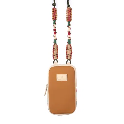 Happy-nes Women's Brown / White Kalpitiya Phone Bag In Pattern