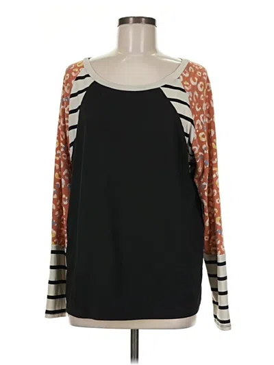 Pre-owned Haptics 3/4 Sleeve T-shirt In Black