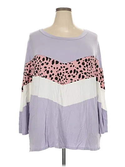 Pre-owned Haptics 3/4 Sleeve T-shirt In Purple
