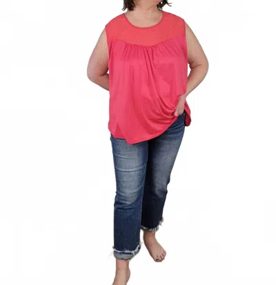 Haptics Adira Sleeveless Top In Coral In Pink