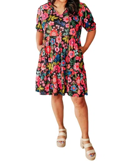 Haptics Be Someone Floral Dress In Black