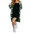 Haptics Brighter Is Better Striped Cardigan In Green In Black