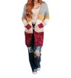 Haptics Bring The Warmth Cardigan In Multi Color In Beige