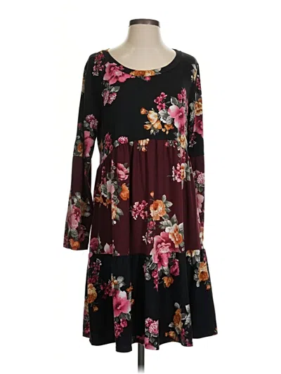 Pre-owned Haptics Casual Dress In Burgundy