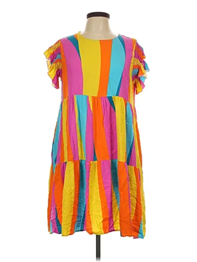 Pre-owned Haptics Casual Dress In Yellow