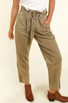 Haptics Curvy Girl High Waist Pants - Plus In Brown