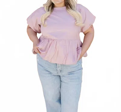 Haptics Denver Peplum Top In Pink