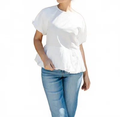 Haptics Denver Peplum Top In White